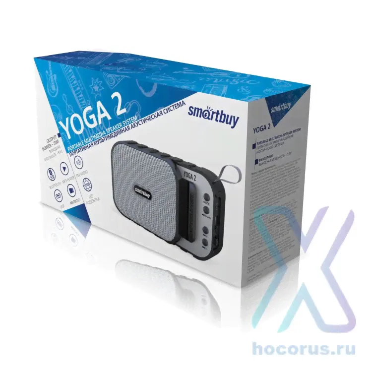 Портативная колонка SmartBuy YOGA 2 SBS-5040 5 Вт Bluetooth MP3 FM Black оптом-0