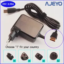 AJEYO 20V 3.25A Ноутбук Адаптер Переменного тока Блок Питания Зарядное Устройство для Lenovo Yoga 700 900 Yoga 4 Pro-1370, Yoga 4 11, Yoga 4-1170