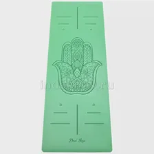 Коврик для Йоги Non-Slip HAMSA зелёный DEVI YOGA
