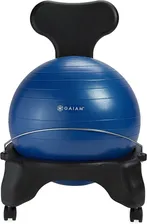 Gaiam Classic Balance Ball Chair Exercise Stability yoga ball with Air Pump Blue