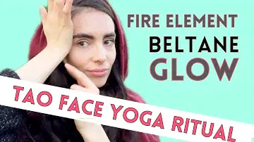 FACE YOGA lifting face exercises 🔥element fire & Beltane tao face yoga ritual #faceyoga