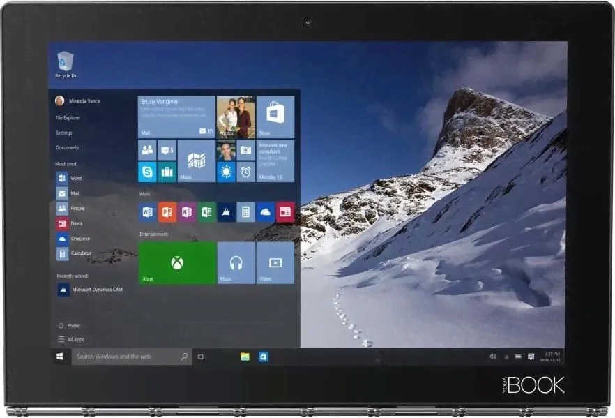 Lenovo Планшет Планшет Lenovo Yoga Book YB1-X91L, 10.1" 64 ГБ, черный