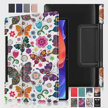 Планшет Butterfly Cat для Funda Lenovo Yoga Tab 13 Чехол из Искусственной Кожи Caqa Для Lenovo Yoga Pad Pro 13 Чехол 2021 YT-K606F + Ручка
