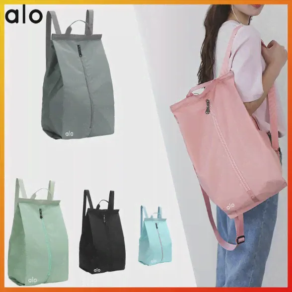 🛍 Легкий спортивный рюкзак Alo Yoga, складная дорожная сумка, сумка для йоги, сумка через плечо-0