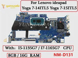 NM-D131 для Lenovo ideapad Yoga 7-14ITL5 Yoga 7-15ITL5 материнская плата ноутбука с процессором I5 1135G7 I7 1165G7 8G16G RAM 100% Протестирована