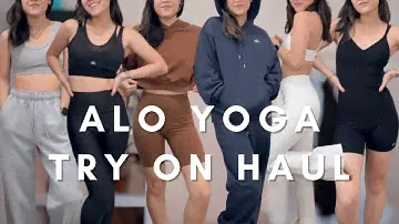 ALO YOGA try on haul: matching sets, sweatsuits, onesie & more