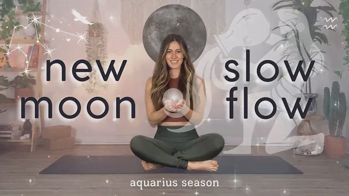 NEW MOON YOGA 🌚 aquarius season | BLISSFUL yoga to fill your cup [35 mins]
