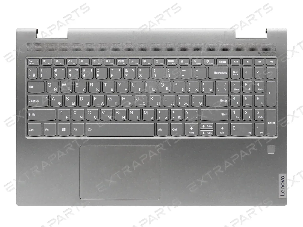 Топ-панель Lenovo Yoga 7 15ITL5 графитовый серый с подсветкой (для моделей со сканером отпечатка)
